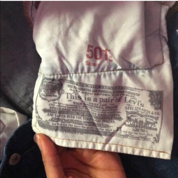 Levi’s 501 Skinny Jeans Button Fly - Picture 7 of 7